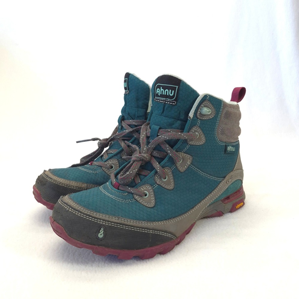 Ahnu Sugarpine Hiking Boots Blue Teal Sz 9.5 Waterproof Vibram Gorpcore Outdoor - Picture 11 of 12